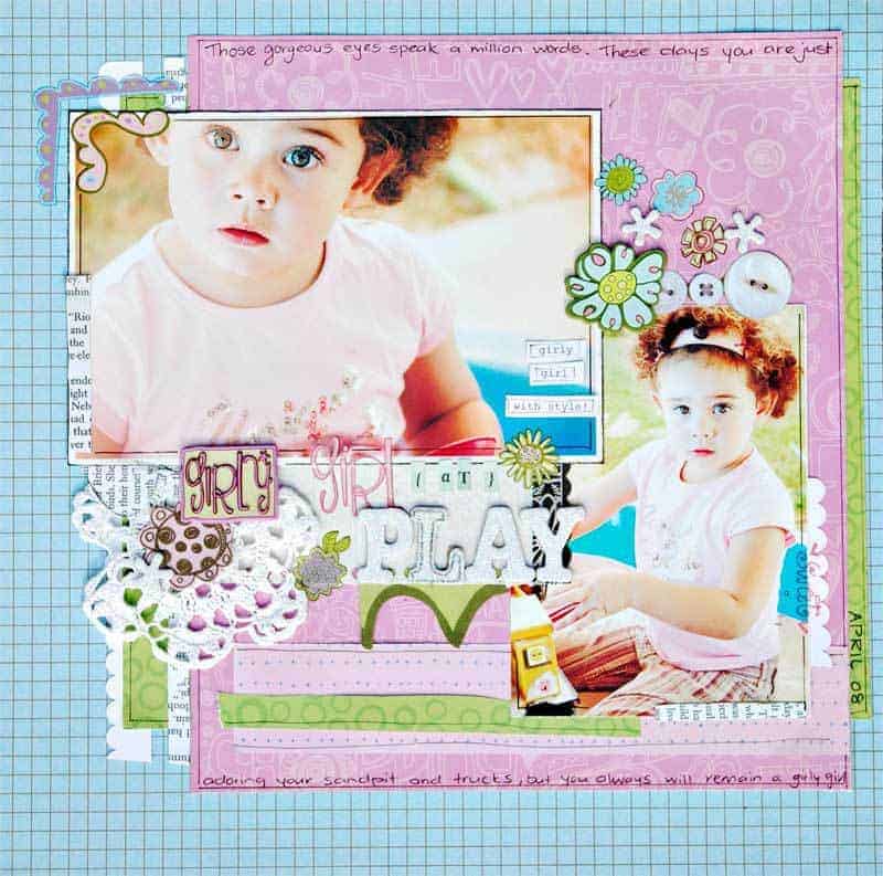 Scrapbook Album Page of my Daughter on a Holiday