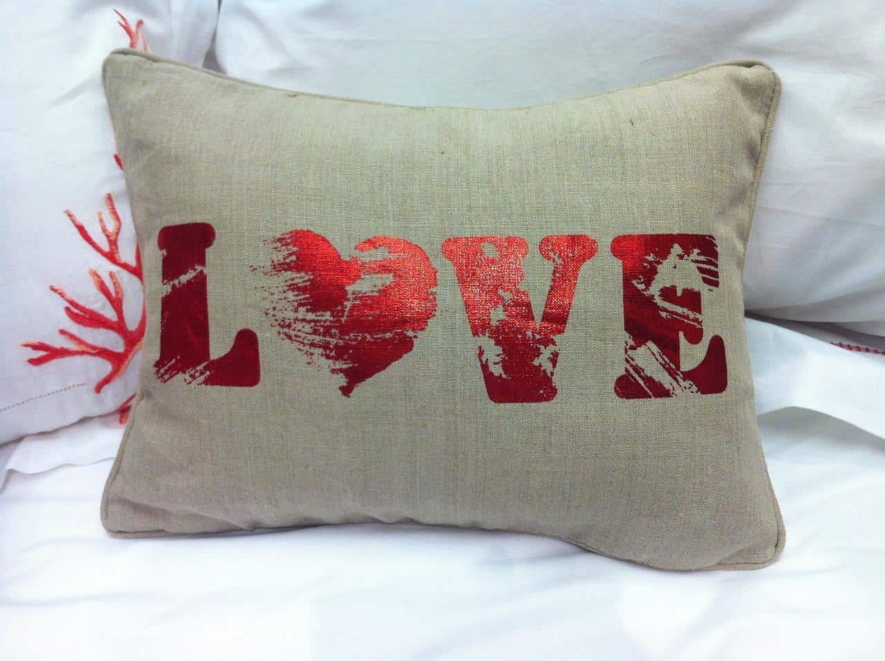 Cushion made with HTV and Easy Press