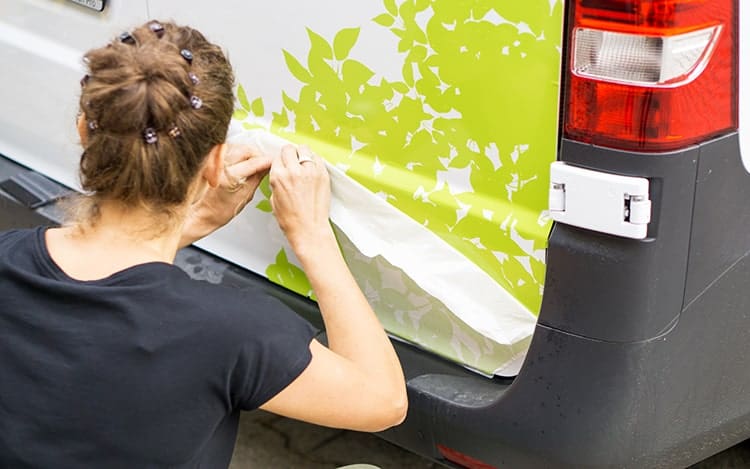 Permanent Adhesive Vinyl on Car