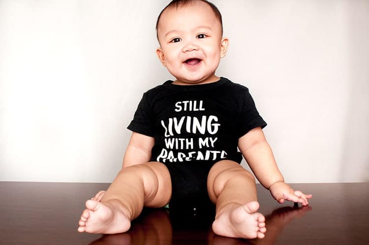 Heat Transfer Vinyl on Baby onesie