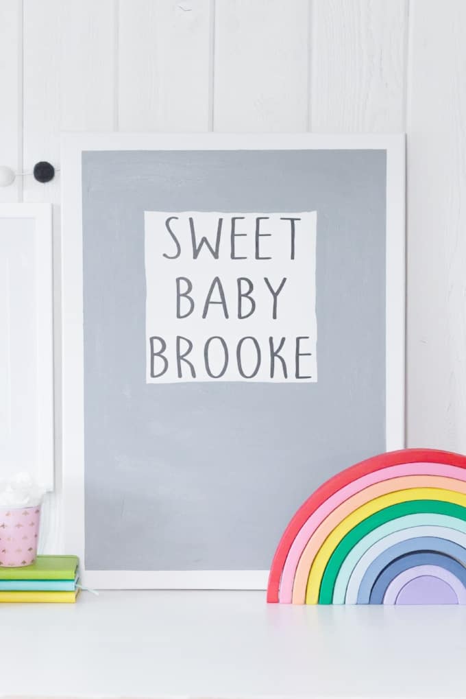 Baby+Wall+Decor+with+Cricut+-+Kingston+Crafts