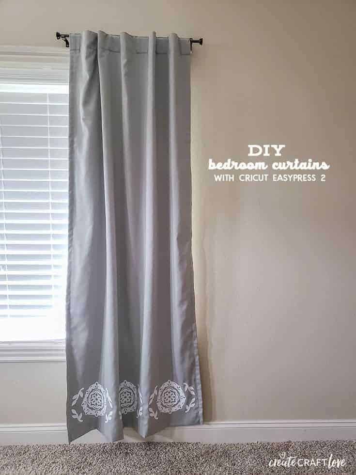 DIY Bedroom Curtrains with EasyPress Cricut