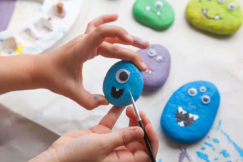 DIY Monsters Stone Craft for Kids