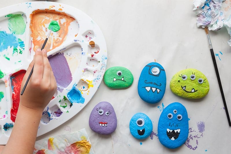 DIY stone monsters craft tutorial