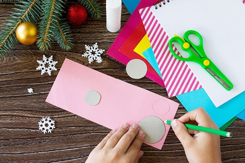 Handmade Christmas Card Craft with Kids