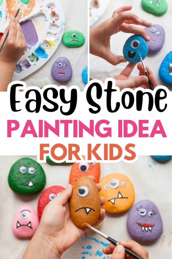 easy stone painting ideas for Kids