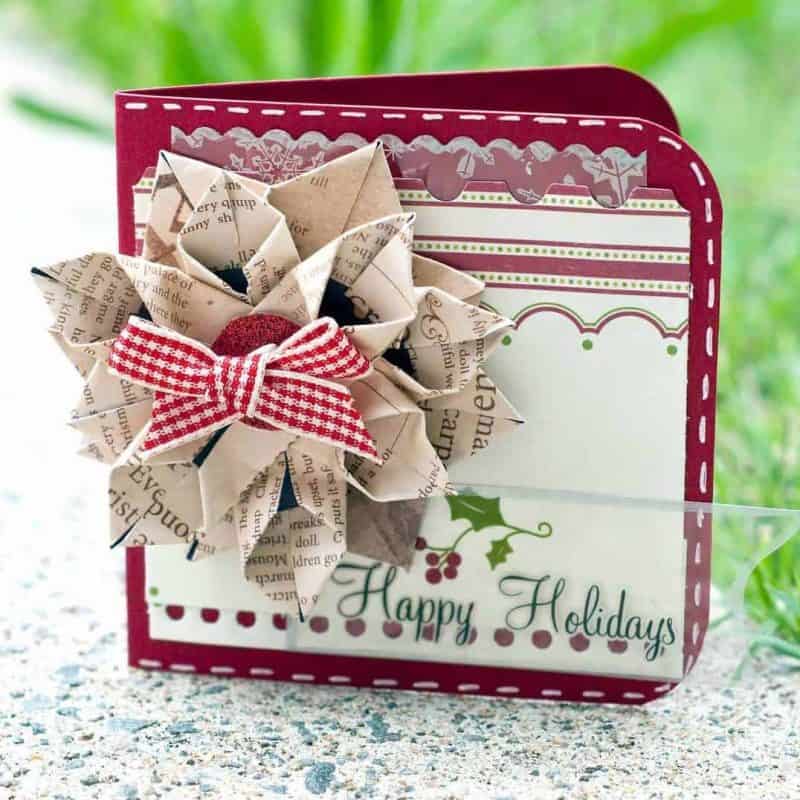 christmas card diy ideas: happy flower