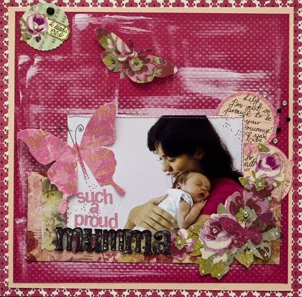 scrapbook baby layout