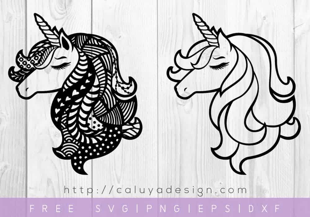 unicorn head svg file to download