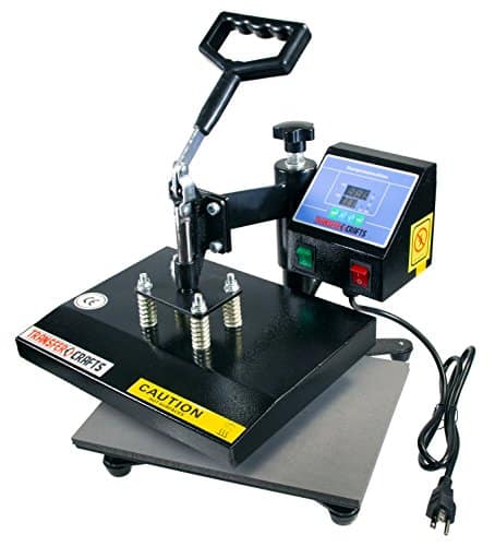 Swing heat press with digital LCD screen