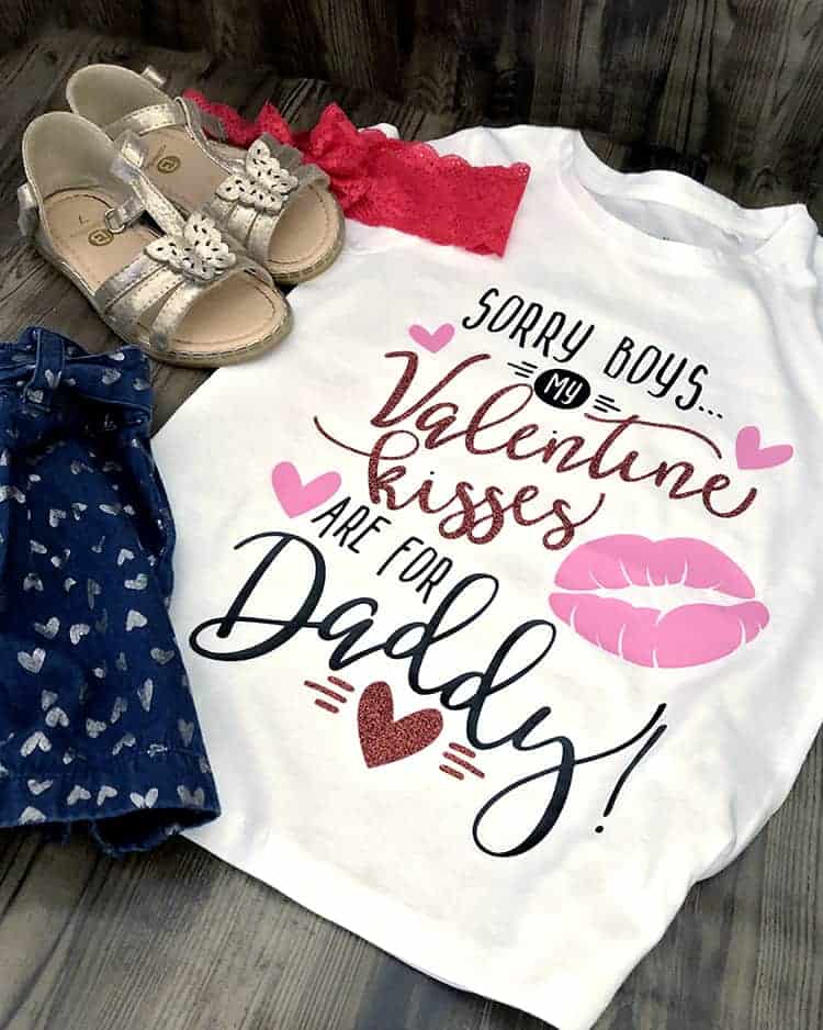 DIY Girls Valentines Vinyl Shirt Tutorial