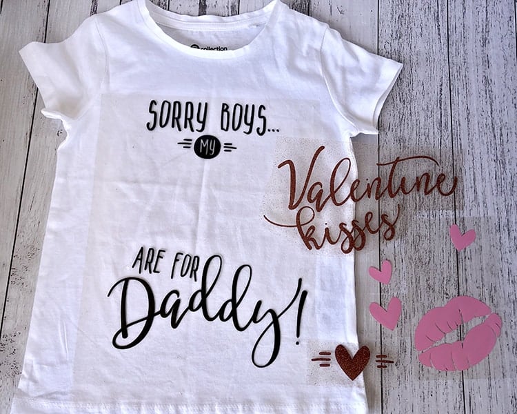 DIY HTV Valentine Shirt for Girls