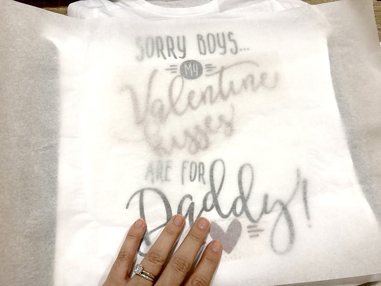 How to create layers on your Valentines HTV vinyl shirt