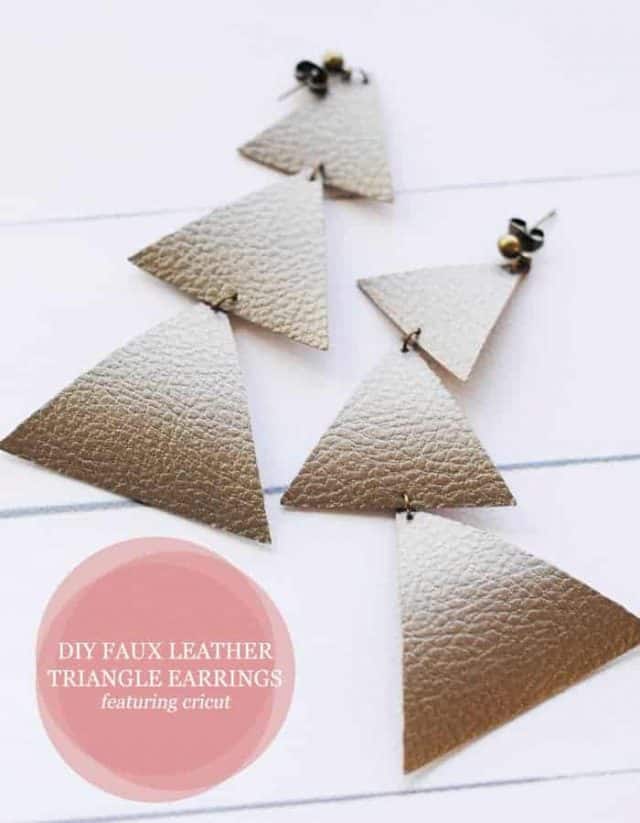 Cricut Faux Leather Projects - Earrings