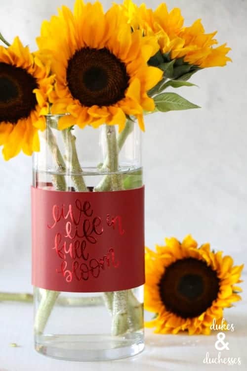 DIY Leather Vase Wrap with Cricut