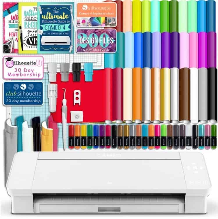 Silhouette Cameo 5 Plus Bundle With Vinyl Starter Kit, Heat Transfer S –  craftercuts