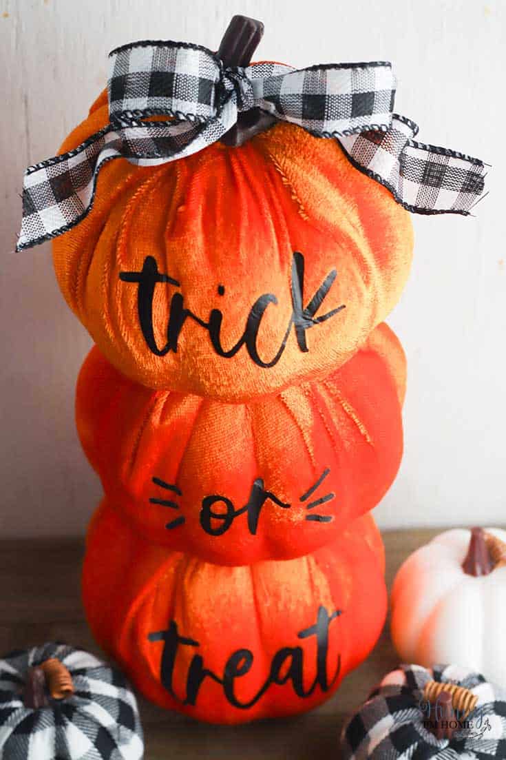 DIY Halloween Home Decor Trick or Treat Pumpkins