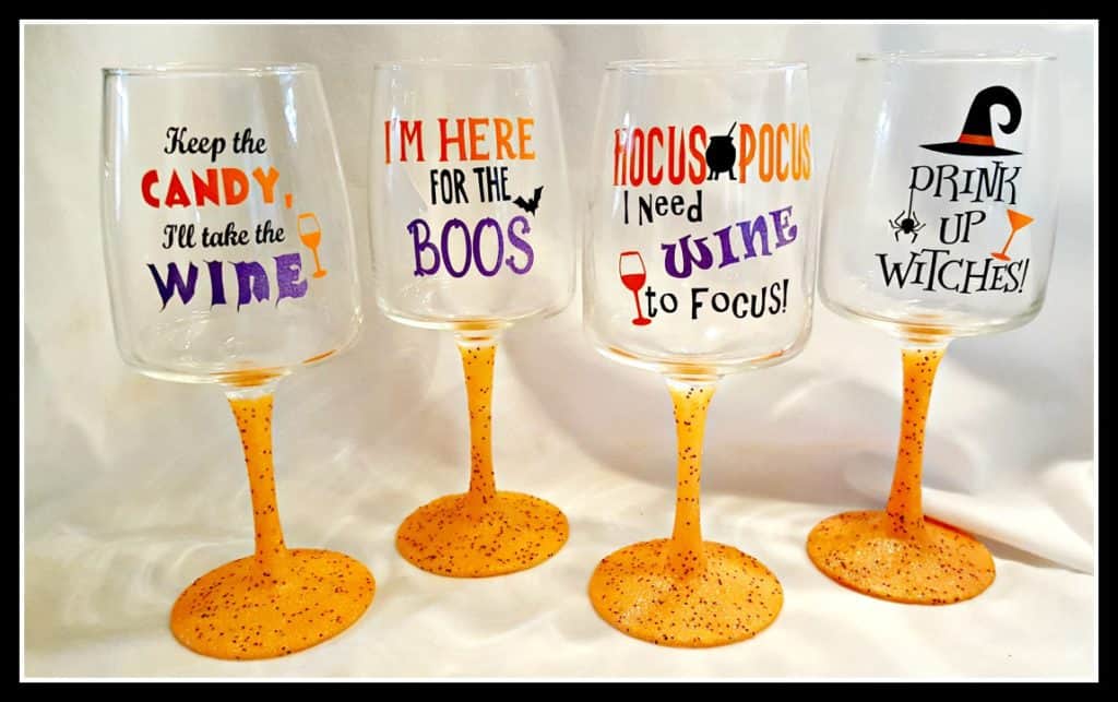 Glitter Wine Glasses