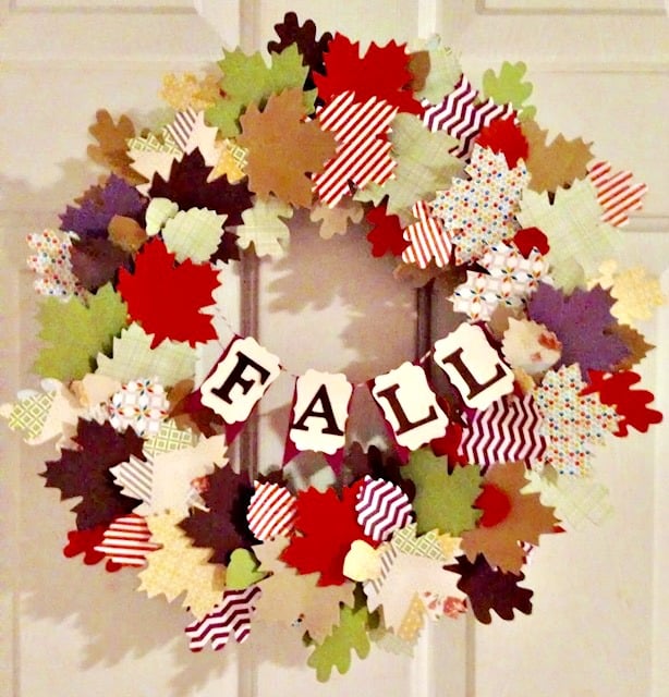 Paper-Leaf-Fall-Wreath-With-Cricut-Our-Crafty-Mom