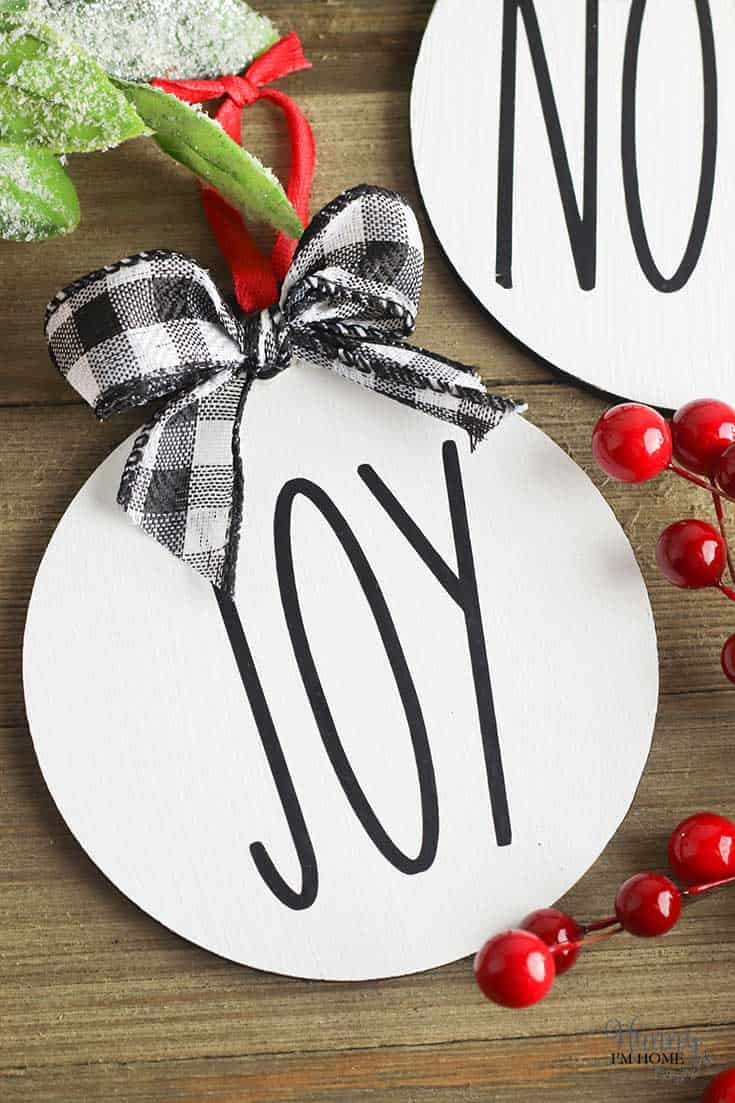 Easy DIY Rae Dunn Christmas Ornaments