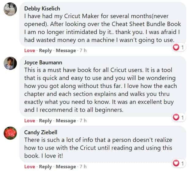 Cricut Cheat Sheet Book Reviews 2