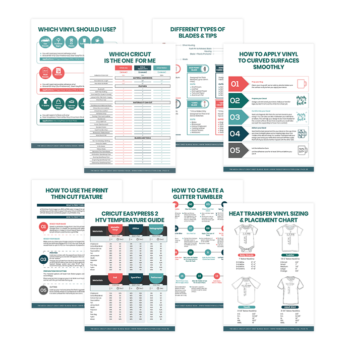 Cricut Cheat Sheets PDF Book