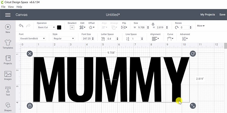 Mummy for Knockout Text effect