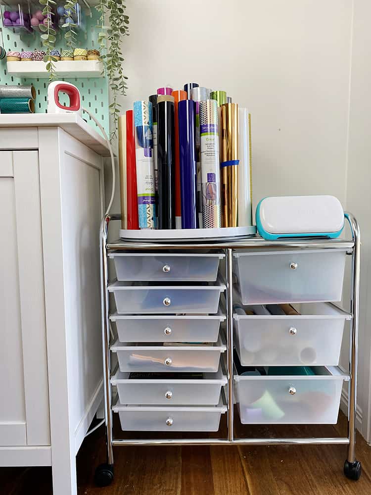 Craft Trolley to store vinyl