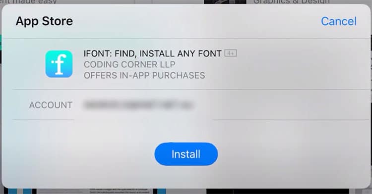 Install iFont app