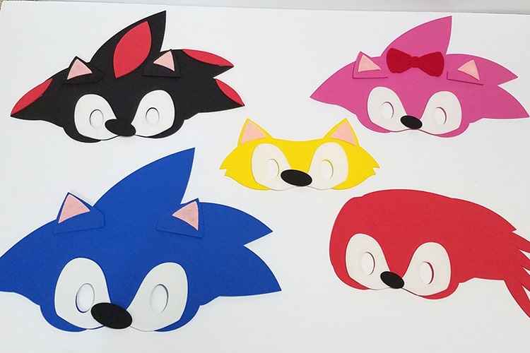 DIY Sonic the Hedgehog and friends masks