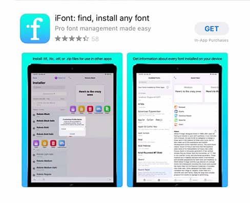 iFont app to download
