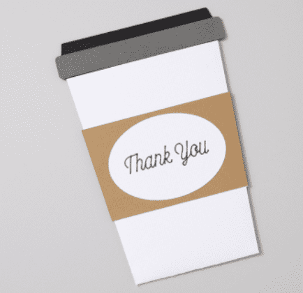 Coffee Cup Gift Card Holder