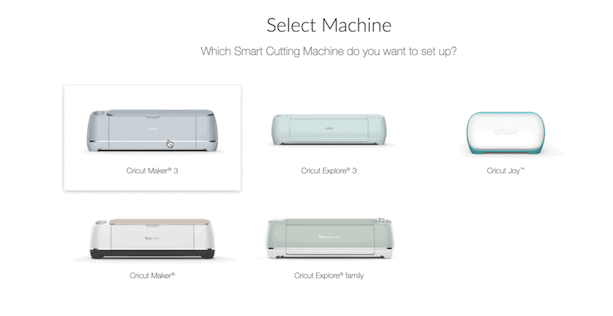 Cricut Design Space Machine Options