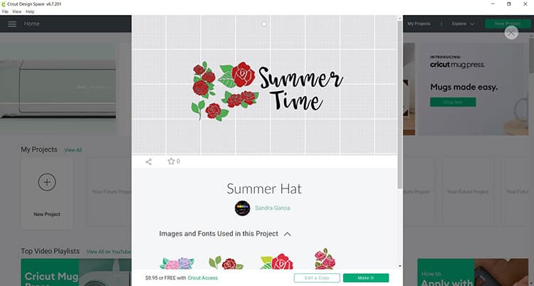 Cricut Summer Hat SVG