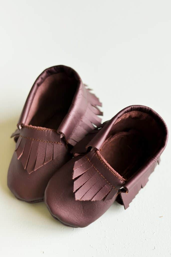 Cricut Leather Baby Moccasins