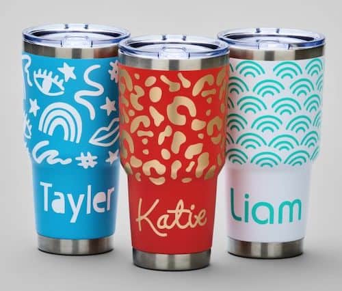 Smart Vinyl on coffee tumblers