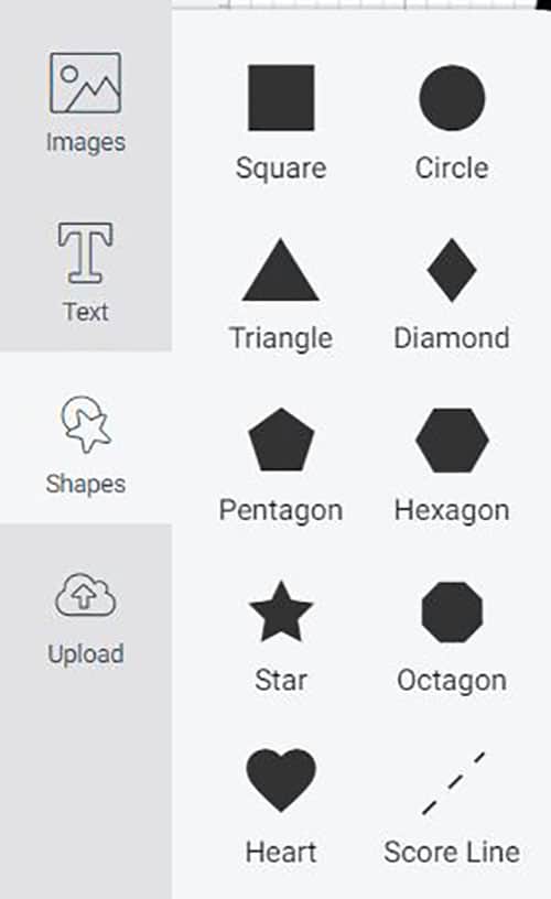 Select Shapes in Cricut Design Space
