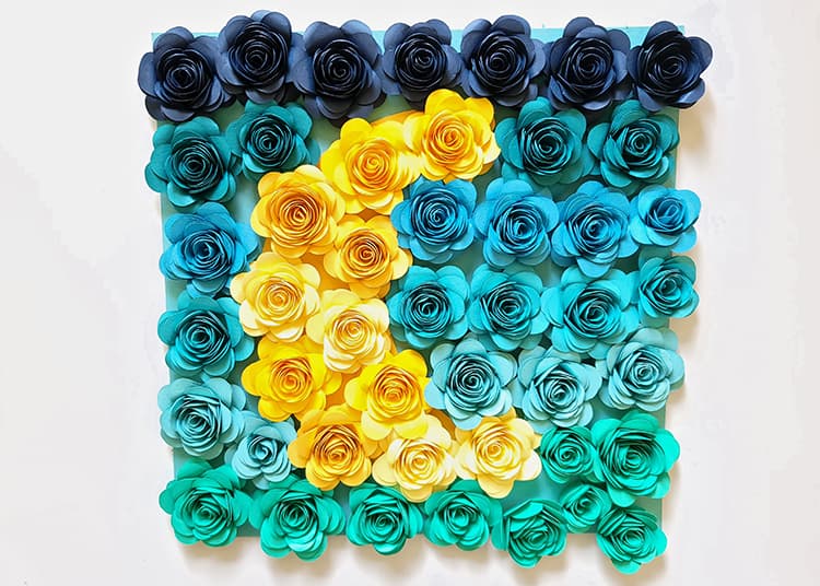 Rolled Paper Flowers for Shadow Box