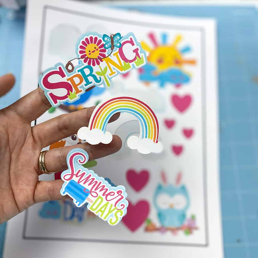 Cricut Stickers using printable vinyl