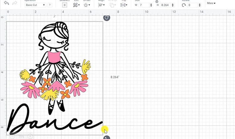 Infusible Ink Design Size in Cricut Design Space