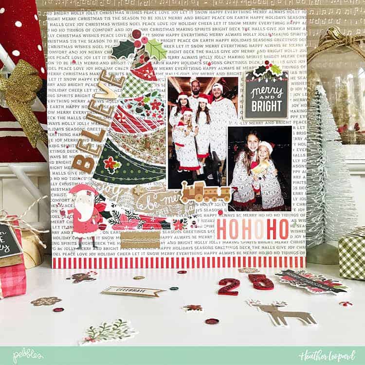 Christmas traditions family scrapbook banner