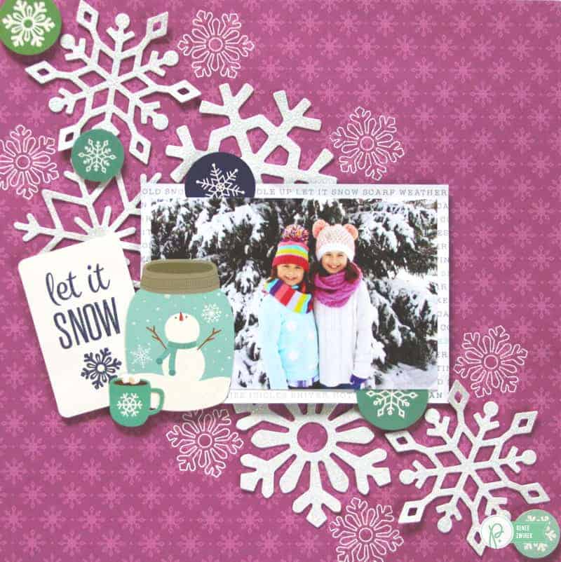 Let it snow scrapbook banner