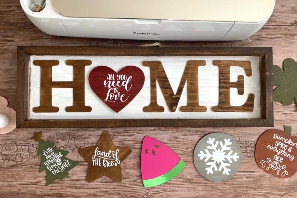 Cricut Maker wood cutting sign