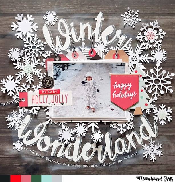 Winter wonderland scrapbook banner