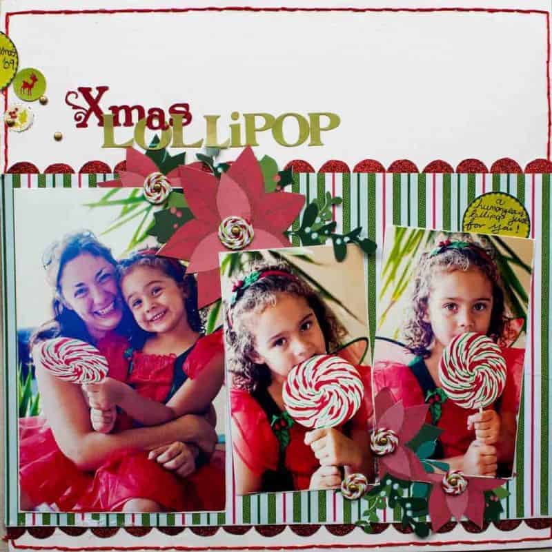 Xmas Lollipop scrapbook ideas for christmas banner