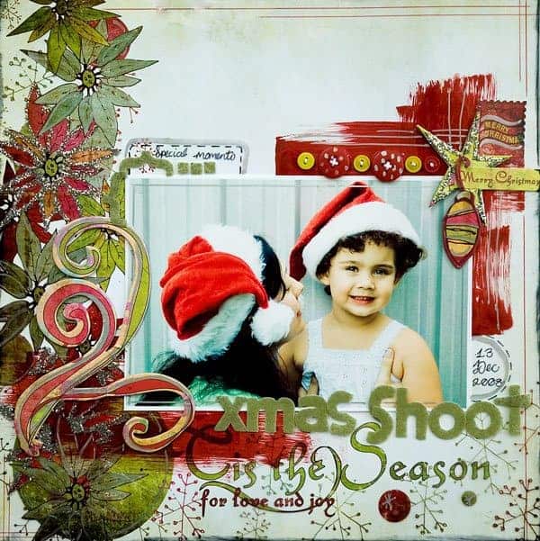 Xmas Photo shoot scrapbook banner