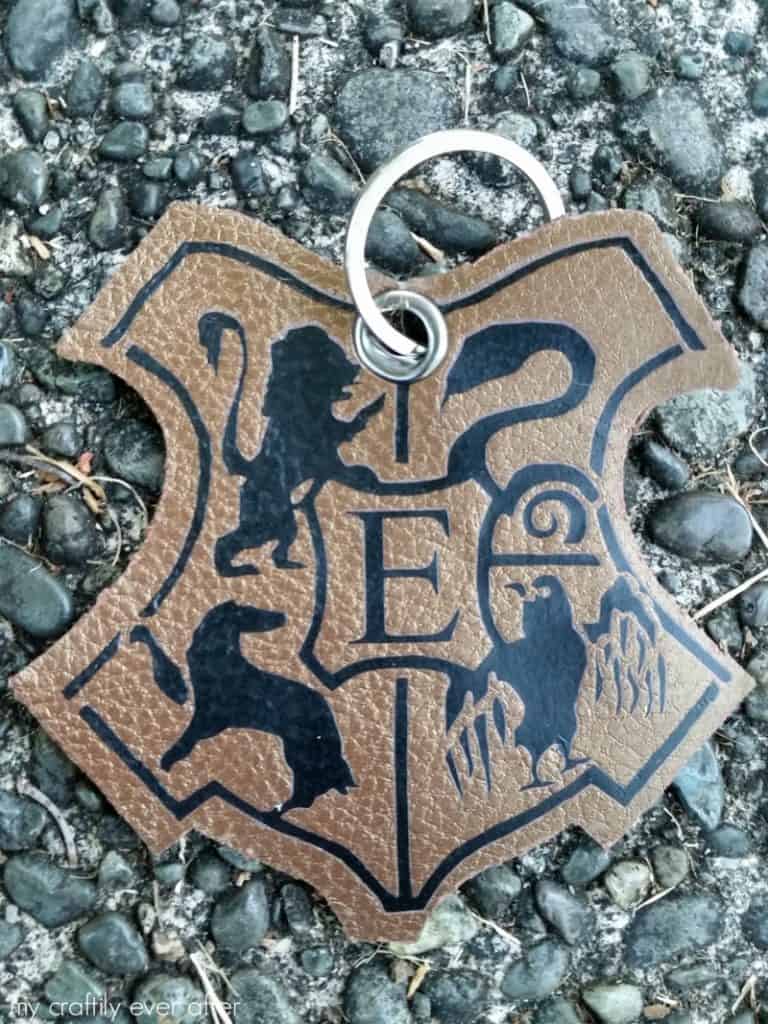 Harry Potter Cricut project ideas leather key ring
