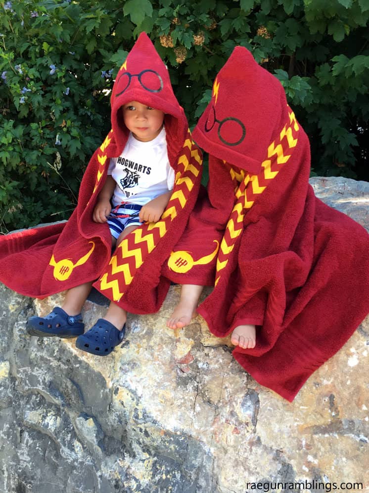 Cut Harry Potter toddler cape towels