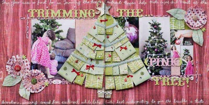 trimming the tree Christmas scrapbook ideas