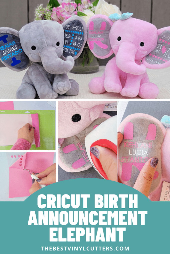Cricut Birth Announcement Elephant
